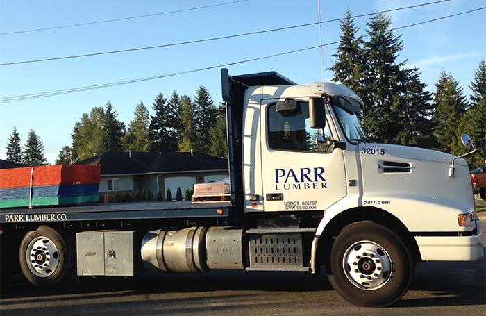 Parr Lumber delivery truck